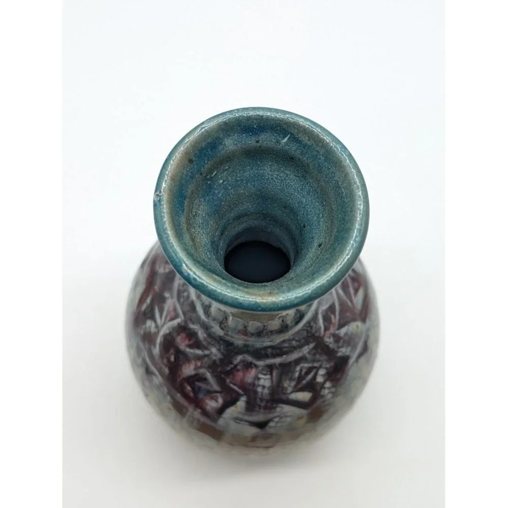 Handmade Signed Stoneware Studio Pottery‎ Vase 9